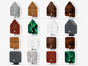 Northpoint Naturgeräuschebox Vogel Gesang Vogelzwitscher Box Bewegungsmelder Vogelgeräusche Licht Aufladbar mit Wandhalterung